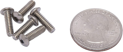 1/4"-20 x 5" Stainless Button Socket Head Cap Screw Bolt, (25 pc), 18-8 (304) Stainless
