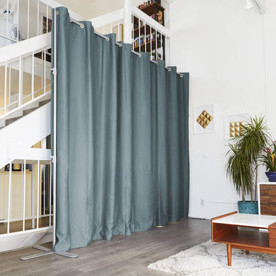 End2End Room Divider Kit - Small A, 8ft Tall x 5ft - 6ft 8in Wide, Seafoam (Room/Dividers