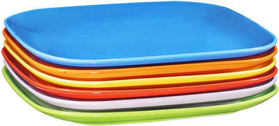 Bruntmor 10" Square Dinner Plates, Ceramic Dinner Dishes That Are Chip Resistant, BPA