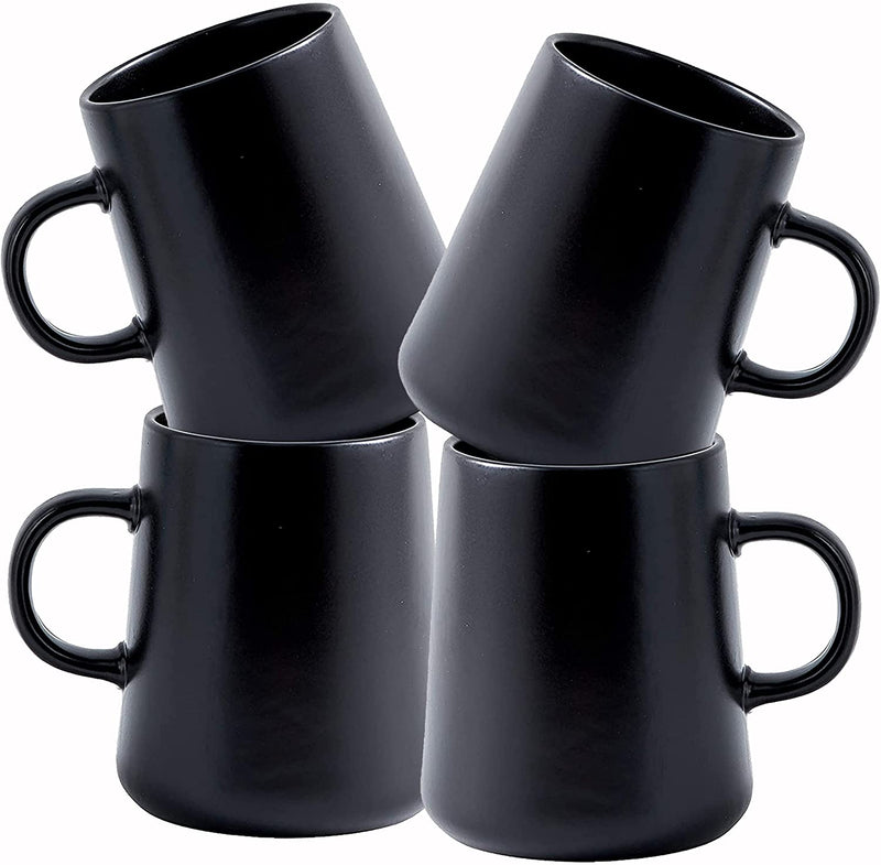 Bruntmor Modern Matte Large 16 Oz Ceramic Coffee Mug Set Of 4 Cups For Coffee, Latte
