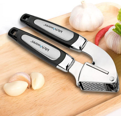 Kitch N' Wares Garlic Mincer - Incredibly Strong Stainless-Steel Presser - Heavy-Duty