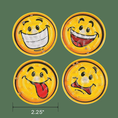 Kicko 8 Pack Expression Face Pill Puzzle Mazes - 2.25 Inches - Different Face Expressions