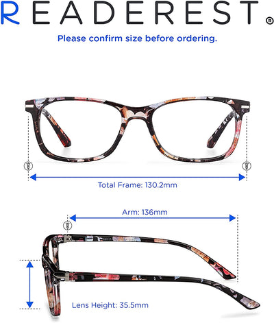 Blue-Light-Blocking-Reading-Glasses-Floral-3-75-Magnification-Computer-Glasses