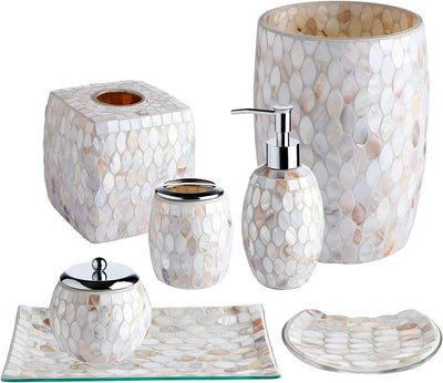Mosaic Glass Tissue Holder Decorative Tissue Cover Square Box (Yellow