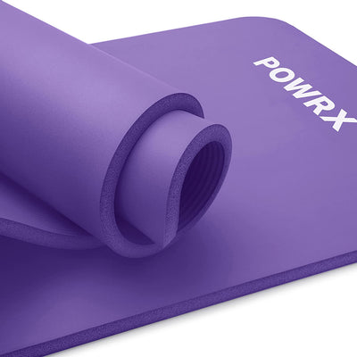 Gymnastics mat i Yogamatte (purple 190 x 100 x 15 cm) including carrying tape bag