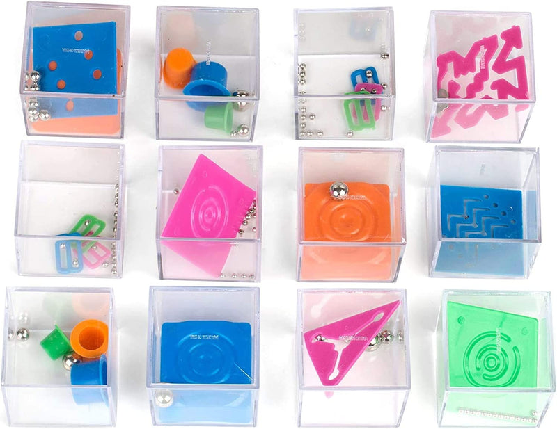 1 Dozen Assorted 1.5" Mind Teaser Puzzle Cubes - Office Toy Cubes - Party Favors - Goody