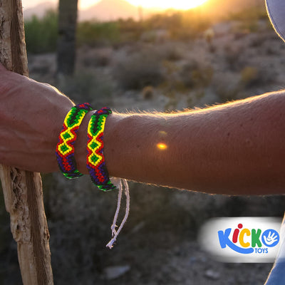 Kicko Friendship Bracelets Woven - 12 Pack - Cool Colorful Friendship Bracelets -