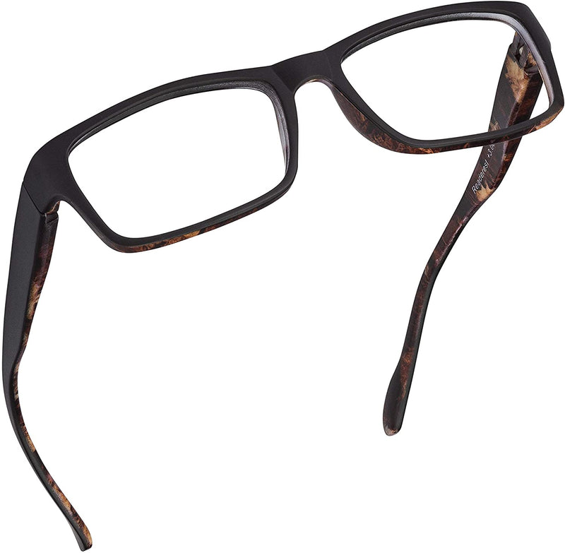 Blue-Light-Blocking-Reading-Glasses-Black-Camo-0-75-Magnification-Computer-Glasses