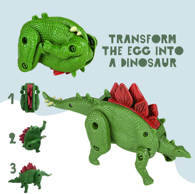 Kicko Dinosaur Egg Robots - Pack of 4, Multi-Colored Transforming Dinosaur Toys - Perfect
