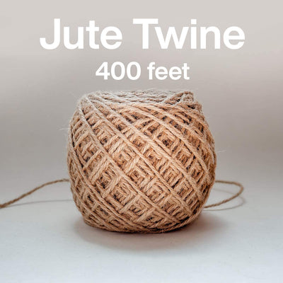 Katzco Brown, 400 Foot Jute Twine - All Natural, Biodegradable, 1