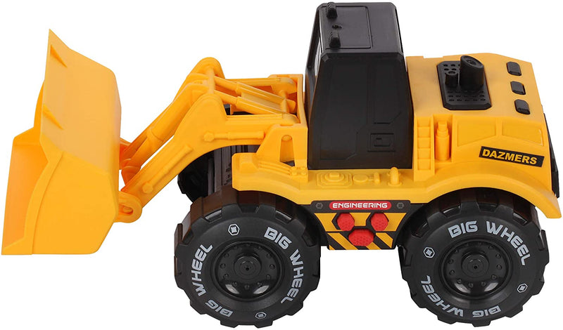 Friction Powered Construction Truck Set with Sound and Lights, Play Vehicles Tractor Set