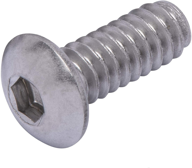 3/8"-16" x 4" Stainless Button Socket Head Cap Screw Bolt, (10 pc), 18-8 (304) Stainless