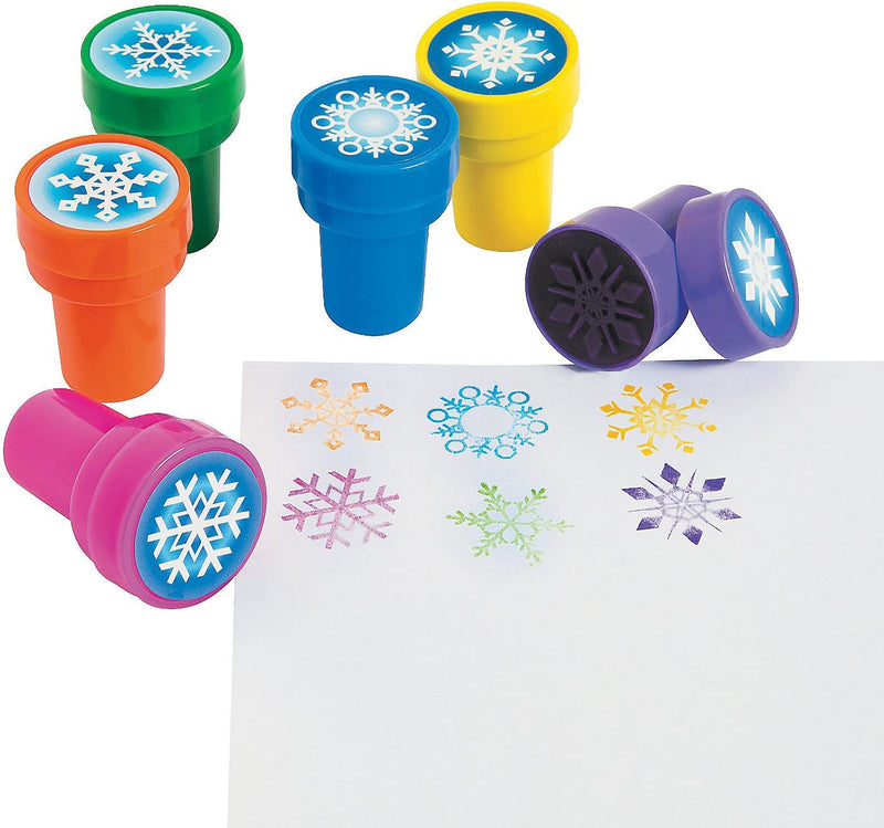 Fun Express - Snowflake Stamps (2dz) for Winter - Stationery - Stamps - Stamps - Self