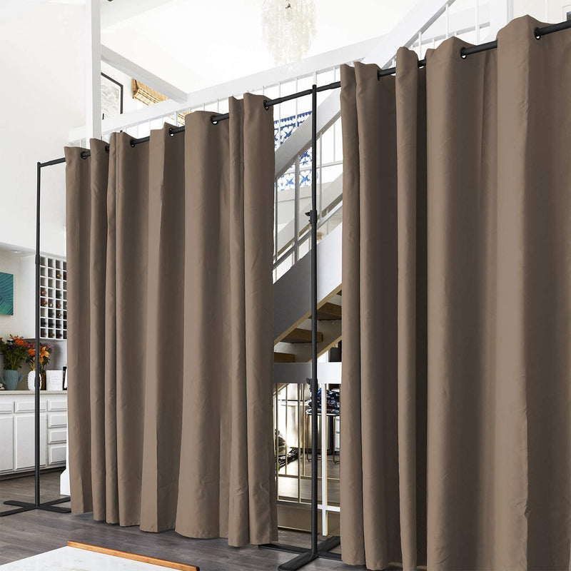 End2End Room Divider Kit - XX-Large A, 8ft Tall x 18ft - 24ft Wide, Mocha (Room/Dividers