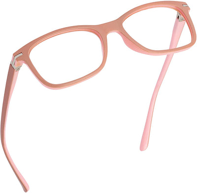 Blue-Light-Blocking-Reading-Glasses-Beige-Pink-0-50-Magnification-Computer-Glasses