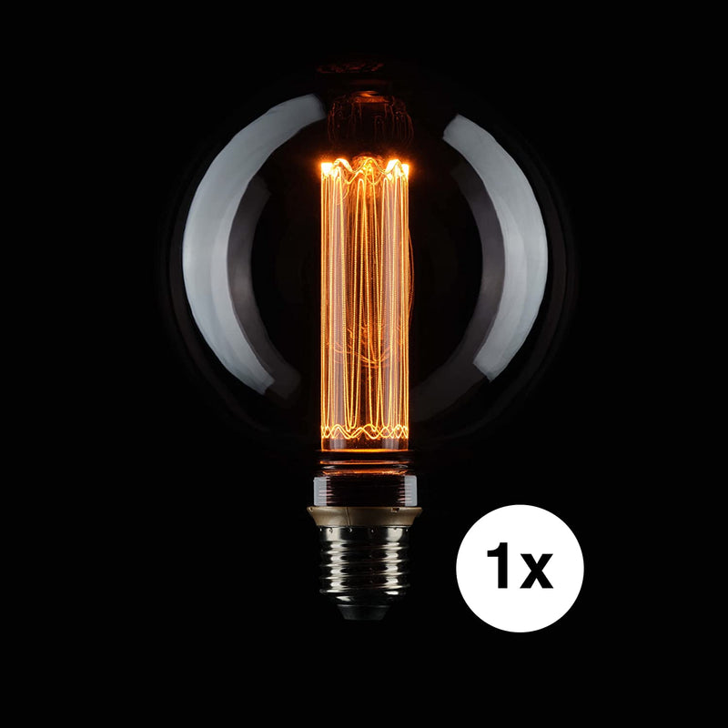 3x Smoky Edison Illusion Filament lightbear E27 version Dimmbar 35w 1800k