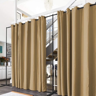 End2End Room Divider Kit - XX-Large B, 9ft Tall x 18ft - 24ft Wide, Dusty Gold (Room