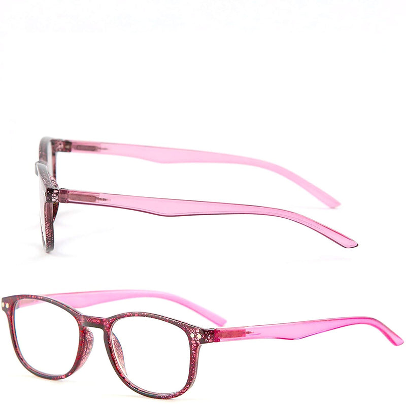 Blue-Light-Blocking-Reading-Glasses-Pink-0-00-Magnification-Computer-Glasses