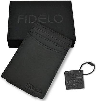 Fidelo Minimalist Slim Wallets for Men - POWERFUL Magnetic Money Clip Mens Wallet - RFID