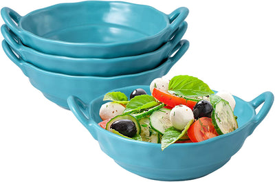 Bruntmor 20 Ounce Set Of 4 Modern Elegant Matte Glazed Bowls for Salad, Pasta, Soup, Rice