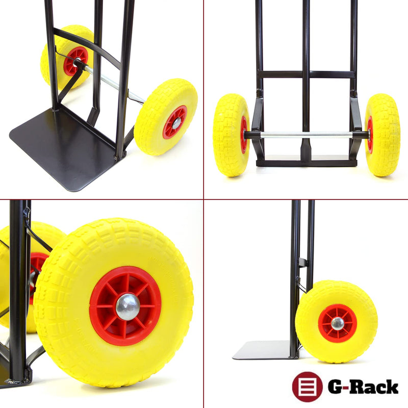Industrial heavy load sack cart with stab -resistant tires black 325 kg