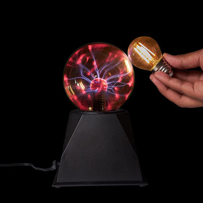 Katzco Plasma Ball with Bulb - 7.5 Inch - Nebula, Thunder Lightning, Plug-in -