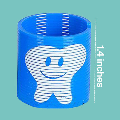 Kicko 12 Pack Tooth Coil Spring for Party Favor, Dental Reward, Fun Prize, 1.4