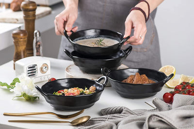 Bruntmor 20oz. Set Of 4 Modern Elegant Matte Glazed Bowls for Salad, Pasta, Soup, Rice