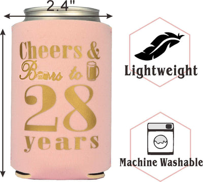 28th Birthday Gifts for Women, 28th Birthday Gifts, 28th Birthday Can Cooler, 28th