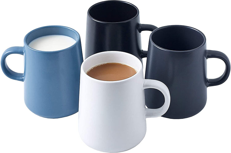 Bruntmor Modern Matte Large 16 Oz Ceramic Coffee Mug Set Of 4 Cups For Coffee, Latte