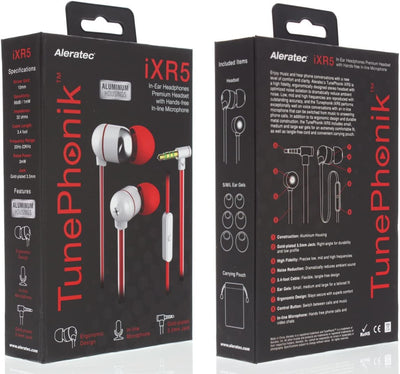 Aleratec TunePhonik iXR5 Universal 3.5mm Wired in-Ear Earbud Headphones w
