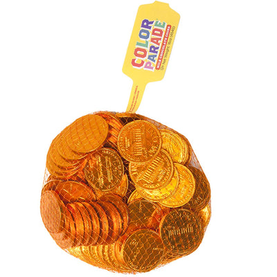 Kicko Large Penny Milk Chocolate Coins - 1 Bag of 16 Ounces - 1.5 Inch Copper Foil Wrapped