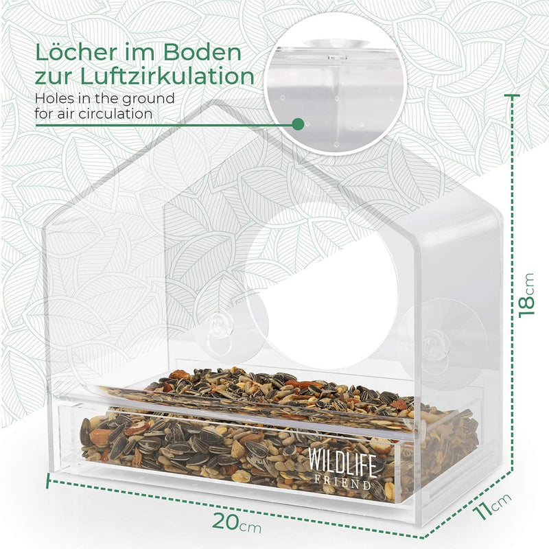 I window feeder for wild birds transparent i bird house with suction cups