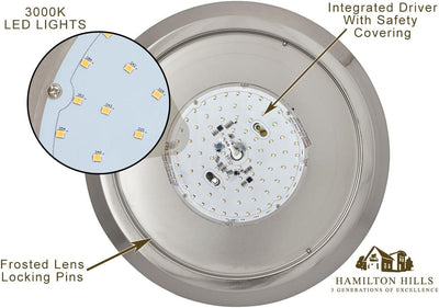 Hamilton Hills New Round Flush Mount Thin Ceiling Light | LED Disc Shaped Thinnest Round
