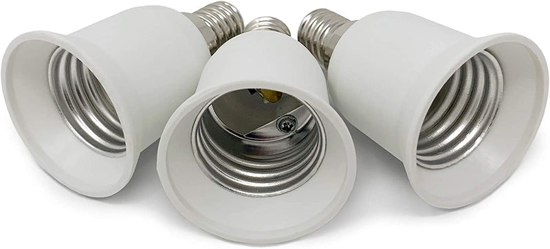 3x lamp base adapter converter white E14 version on E27 socket lamp adapter