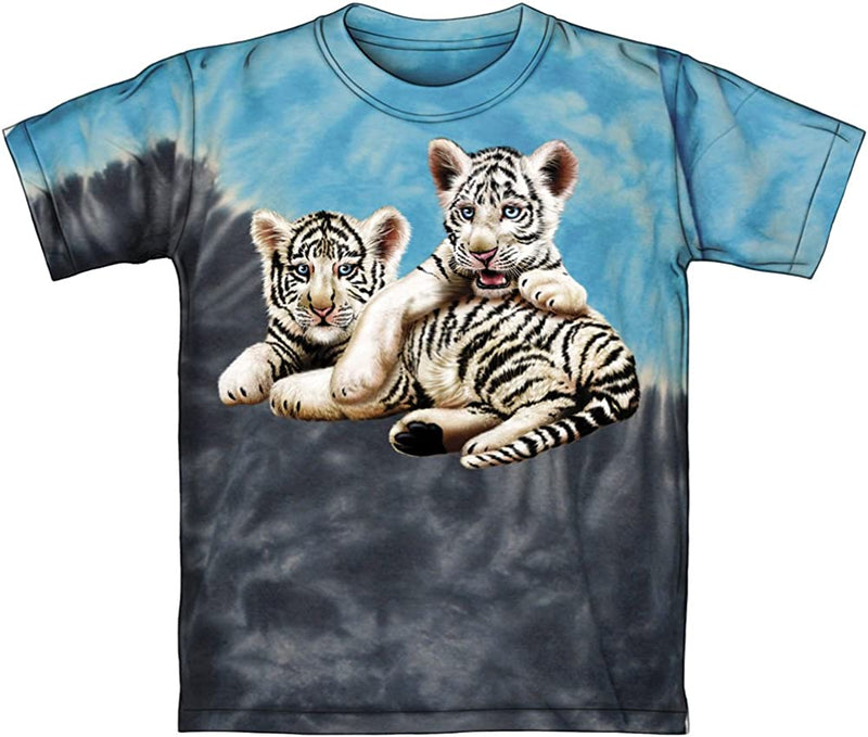 White Tiger Cubs Tie-Dye Youth Tee Shirt (Small 6-7