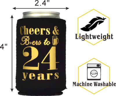 24th Birthday Gifts for Men, 24th Birthday Gifts, 24th Birthday Can Cooler, 24th Birthday
