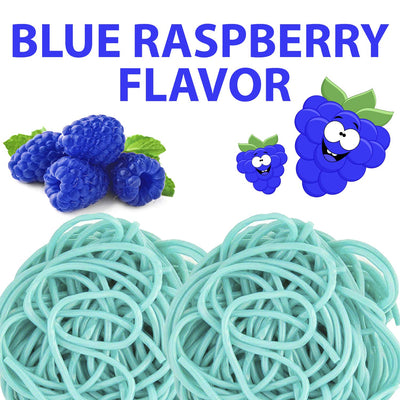 Kicko Blue Raspberry Licorice Laces - 2 Pounds - 32 Ounces - Bulk Candy - Shoestring Laces