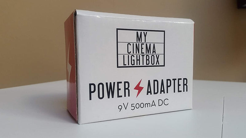 9V 500mA DC Adaptor with 2.1mm tip (Center +), UL Certified, Made for My Cinema Lightbox
