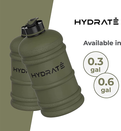 HYDRATE XL Jug Half Gallon Water Bottle - BPA Free, Flip Cap, Ideal for Gym - Color
