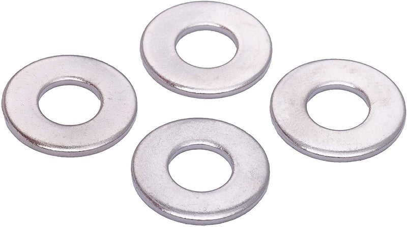 10 x 7/16" OD Chrome Coated Stainless Flat Washer, (100 Pack) - Choose Size, by Bolt