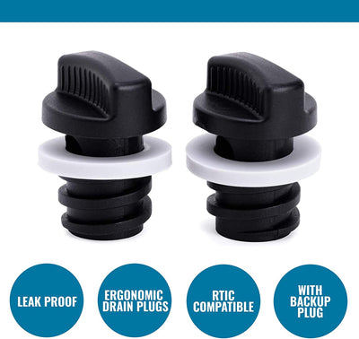 2-Pack of BEAST Cooler Accessories Replacement Cooler Drain Plugs Compatible with ORCA