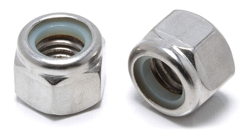 6-32 Stainless Hex Lock Nut (100 Pack), by Bolt Dropper, 304 (18-8) Stainless Steel Lock