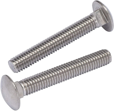 10-24 X 1-1/4" (100pc) Stainless Carriage Bolt, 18-8 Stainless