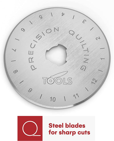 Precision Quilting Tools 45mm Rotary Cutter Blades (Pack of 10) Compatible with Olfa