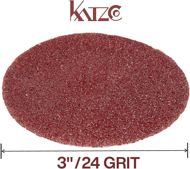 Katzco Sanding Disc  25 Piece Set of Heavy Duty and Durable 3 Inch 24 Grit Sander