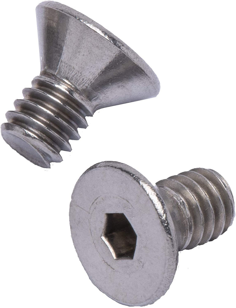 8-32 X 5/16" Stainless Flat Head Socket Cap Screw Bolt, (100pc), 18-8 (304) Stainless