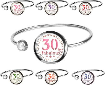 30th Birthday Gift for Women, 30th Birthday Essential Oil Diffuser Necklace and Bracelet