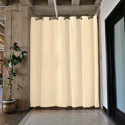 RoomDividersNow Premium Heavyweight Room Divider Curtain, 8ft Tall x 15ft Wide (Pearl