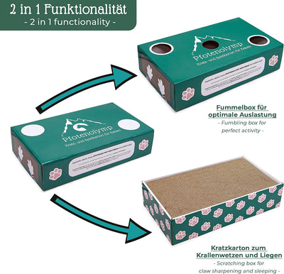 Kratzbox fiddling box with corrugated cardboard cat mint cat toys/scratching board/scratch